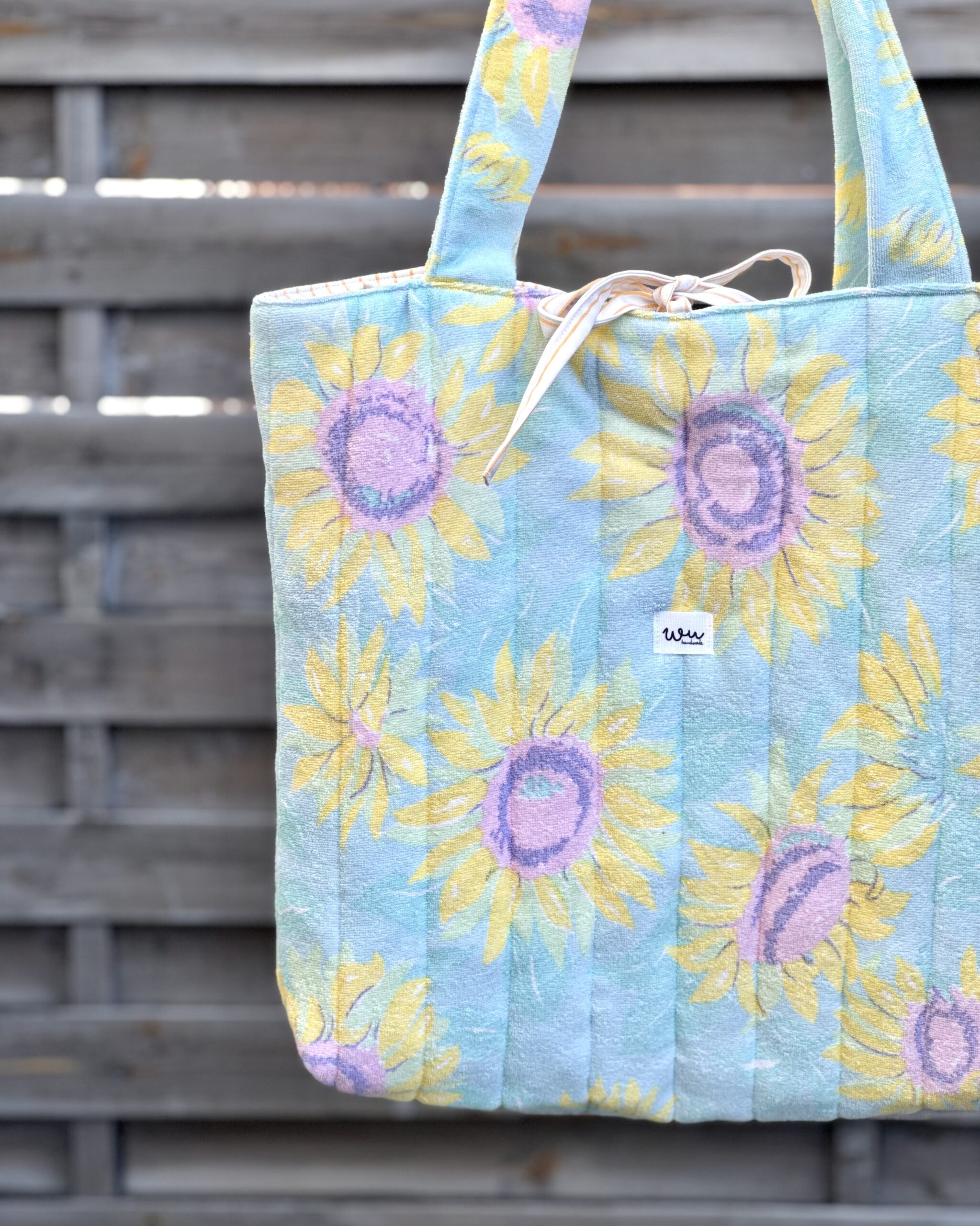 Torba pikowana Słoneczniki DUŻA - obrazek 2